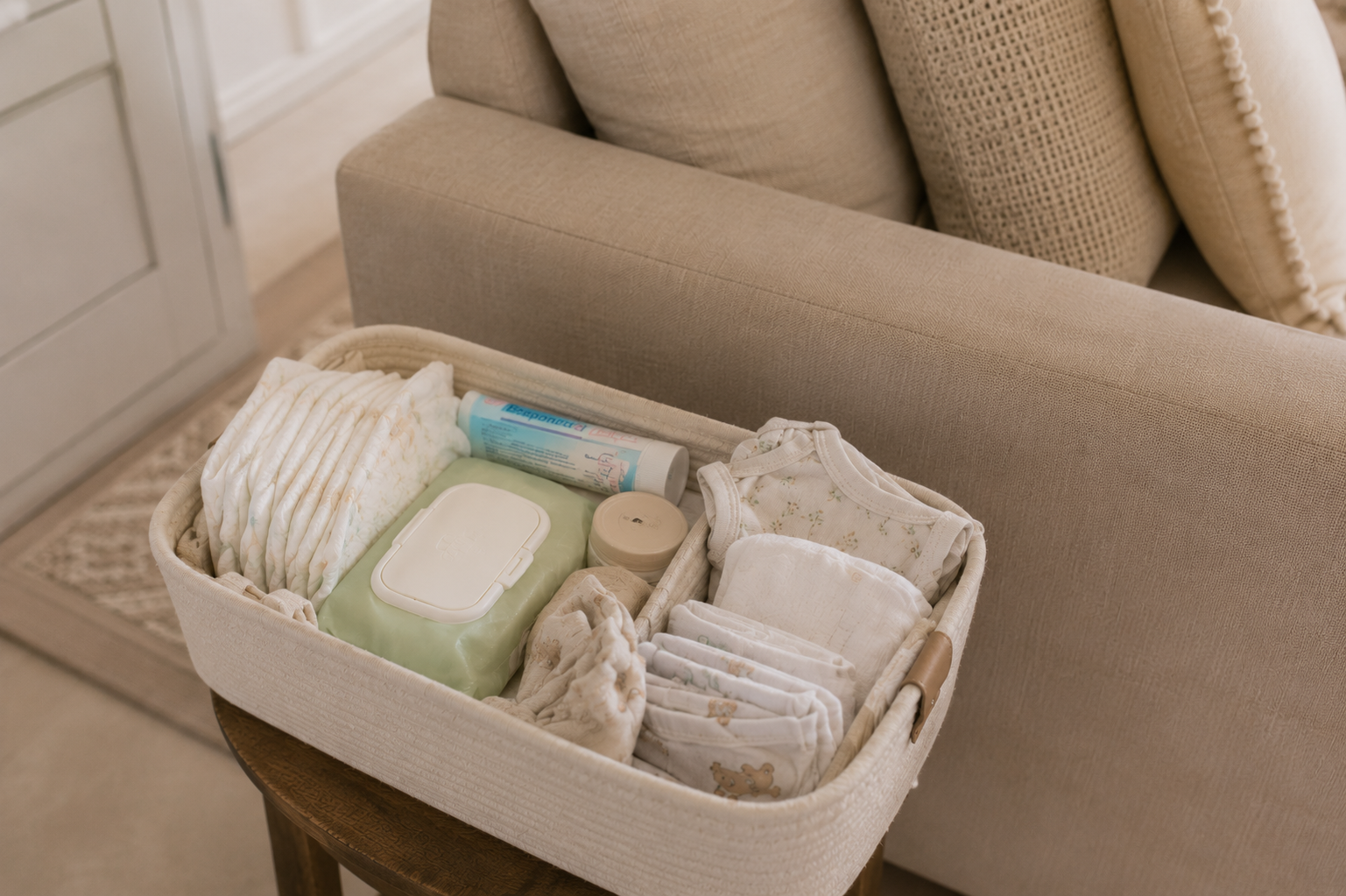 Kit de troca pela casa: como montar uma estação móvel para trocar o bebê em qualquer cômodo